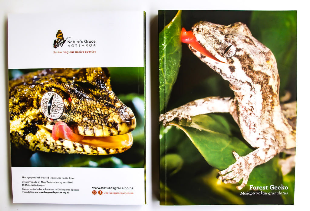 A5 journal covers featuring closeup of native gecko